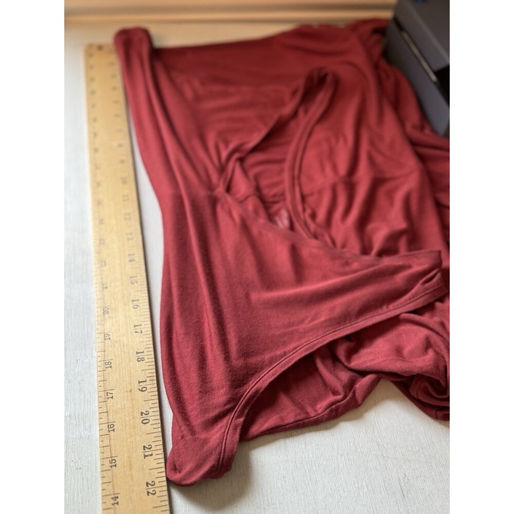 Daily Ritual Maroon Red Midi Sleeveless Dress Women’s XXL V-Neck Soft Stretch - Picture 2 of 14